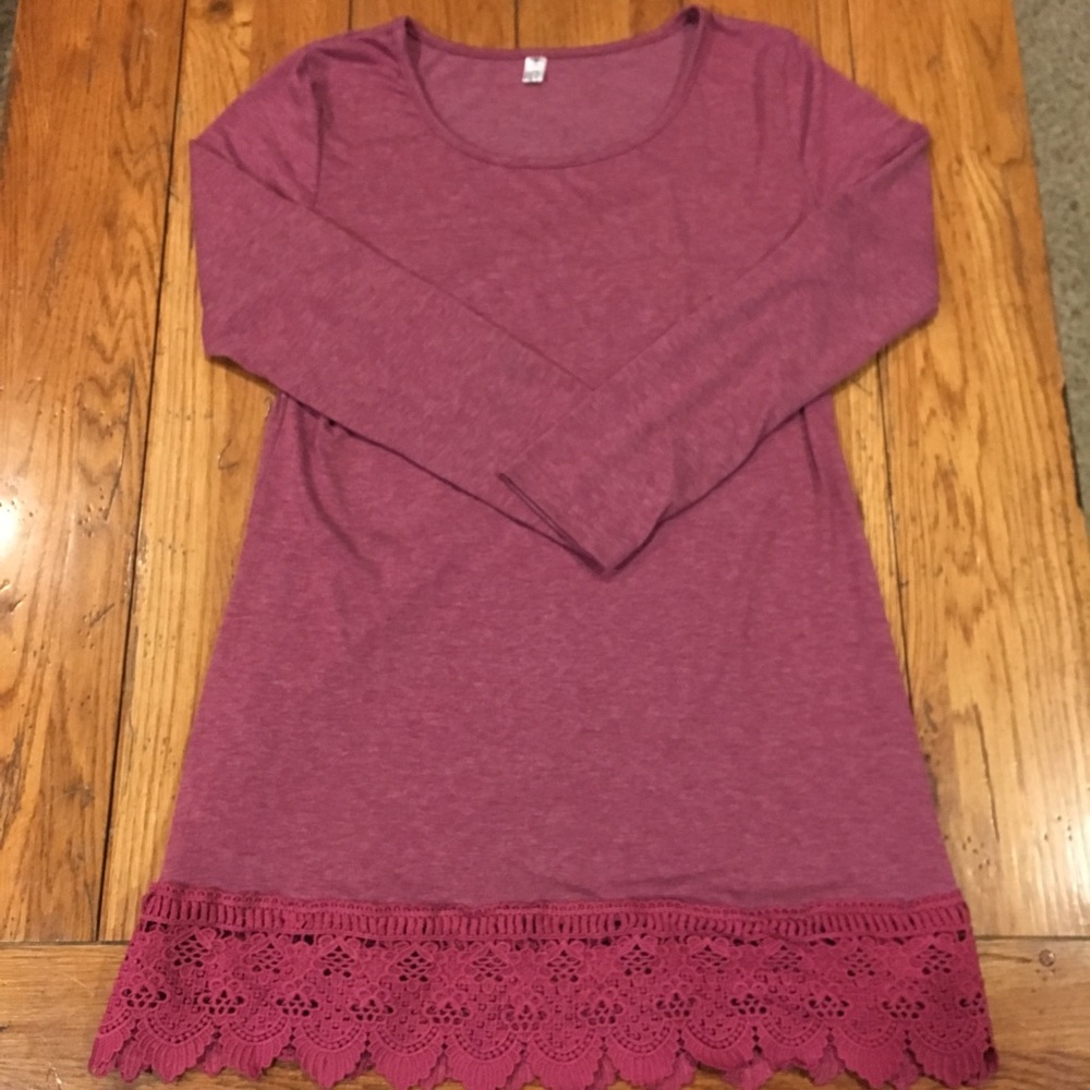 C2U MAROON BURGUNDY MEDIUM KNIT DRESS